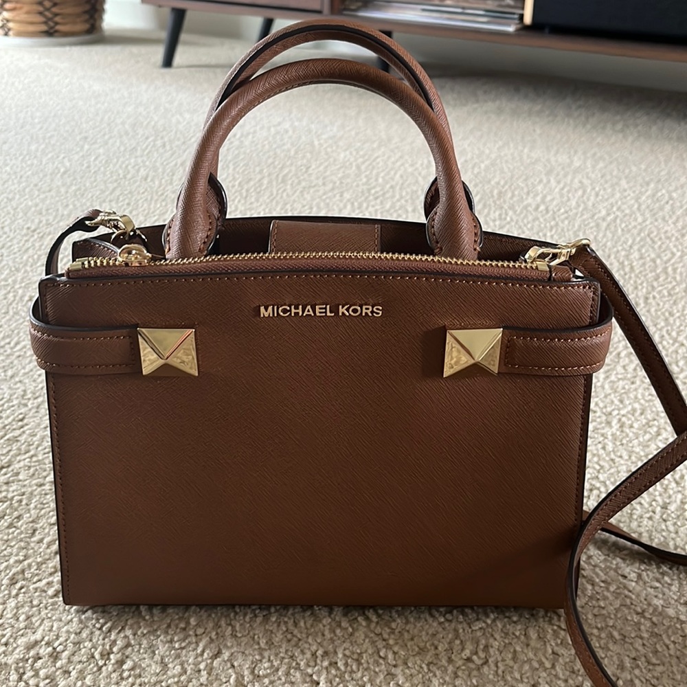 Michael Kors brown leather crossbody